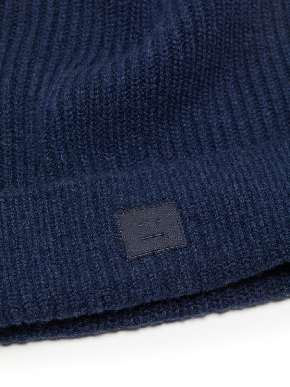 Acne Studios Face Logo square beanie - Blauw