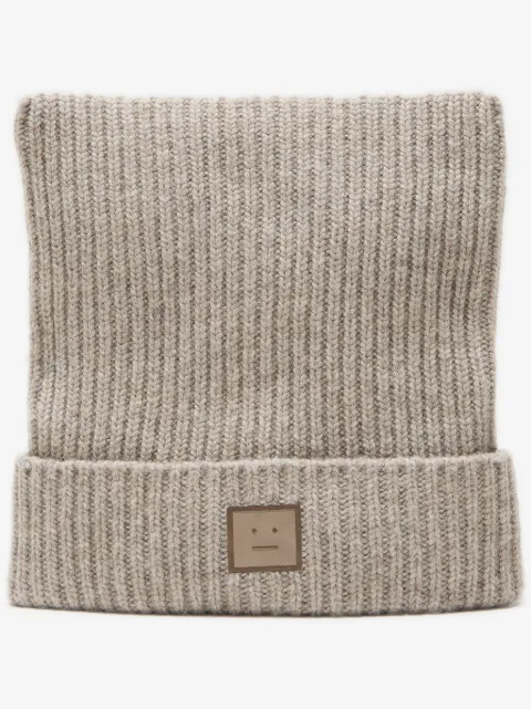 Acne Studios Face Logo beanie