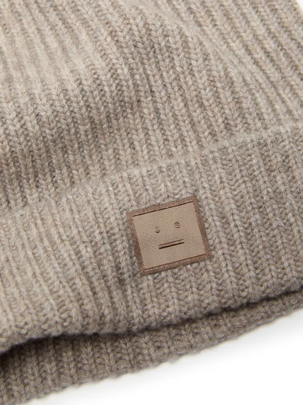 Acne Studios フェイスロゴ ビーニー | ニュートラル | FARFETCH JP