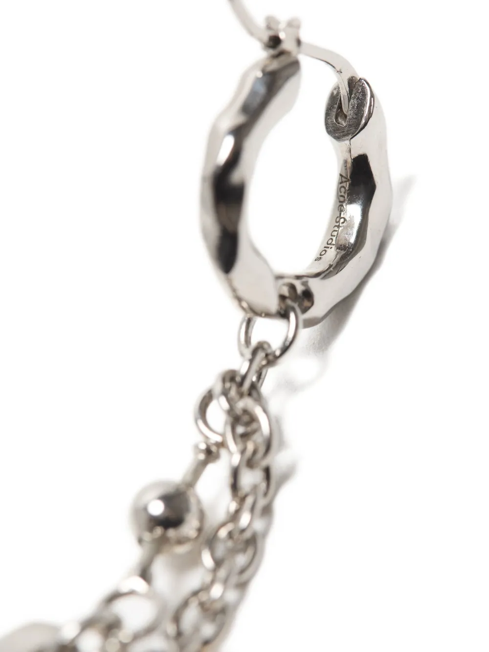 Acne Studios Claw Charm Earring In Silver