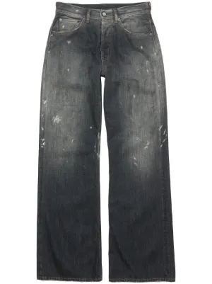 INKD Jeans Cargo Larghi da Uomo - Vita Media | 100% Cotone | Cuciture a Contrasto | Stile a 6 Tasche | Jeans Larghi da Uomo | vestibilità Ampia e Comoda