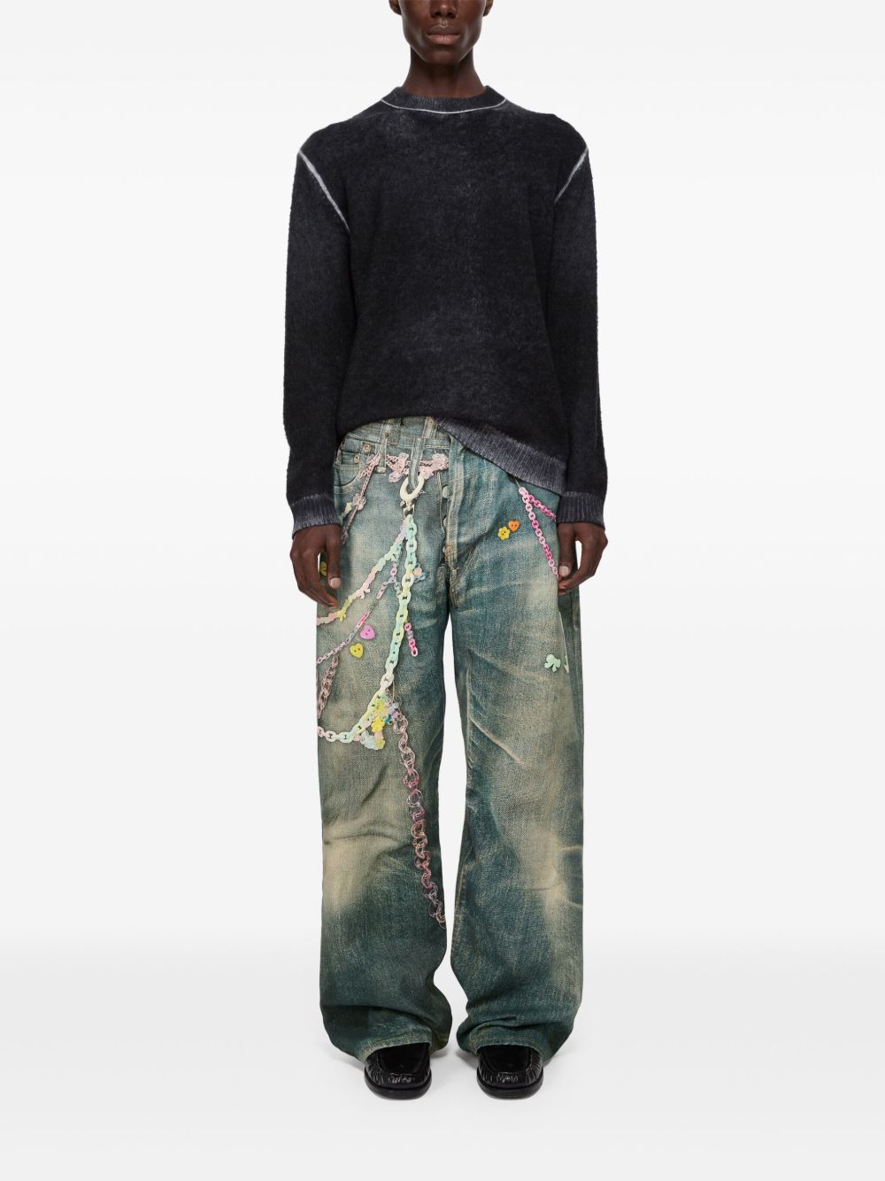 Acne Studios Jeans met wijde pijpen - Blauw