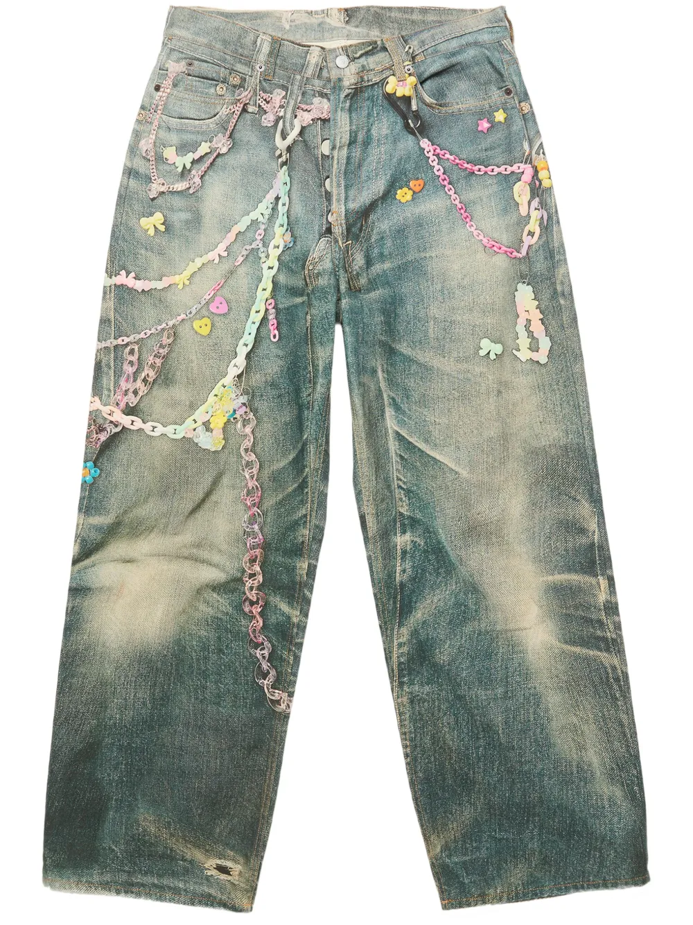 Acne Studios Jeans met wijde pijpen Blauw