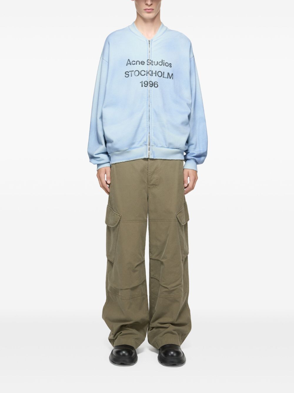 Acne Studios Sweater met logoprint - Blauw