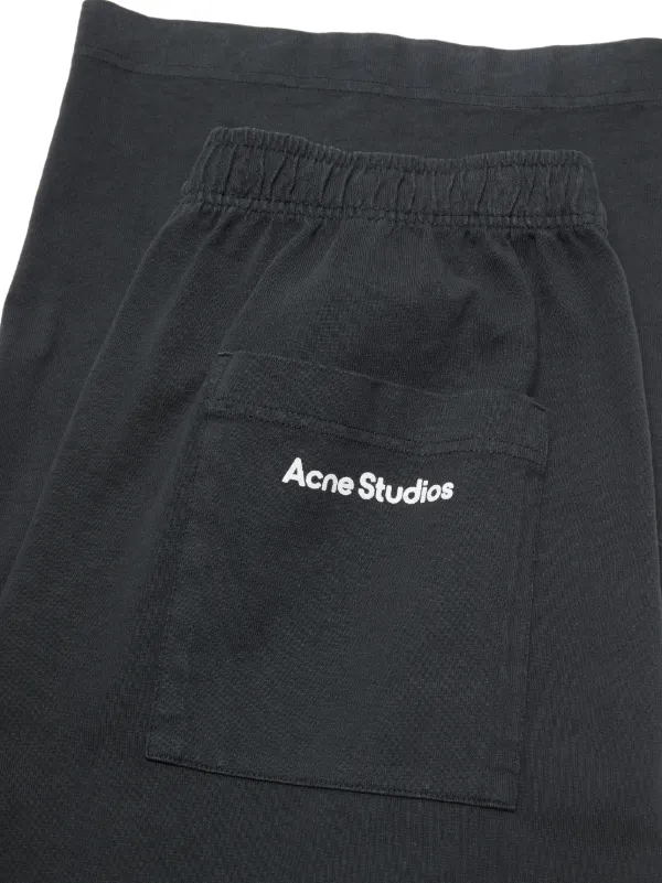 acne studios ブラック テープ スウェットパンツ Acne Studios - ロゴスタンプスウェットパンツ - ブラック
