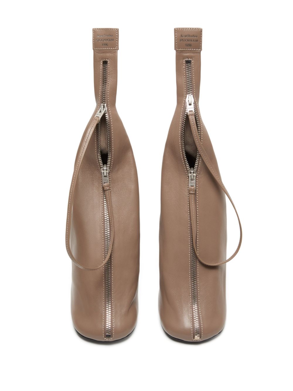 Acne Studios 100m leather zip pumps Brown