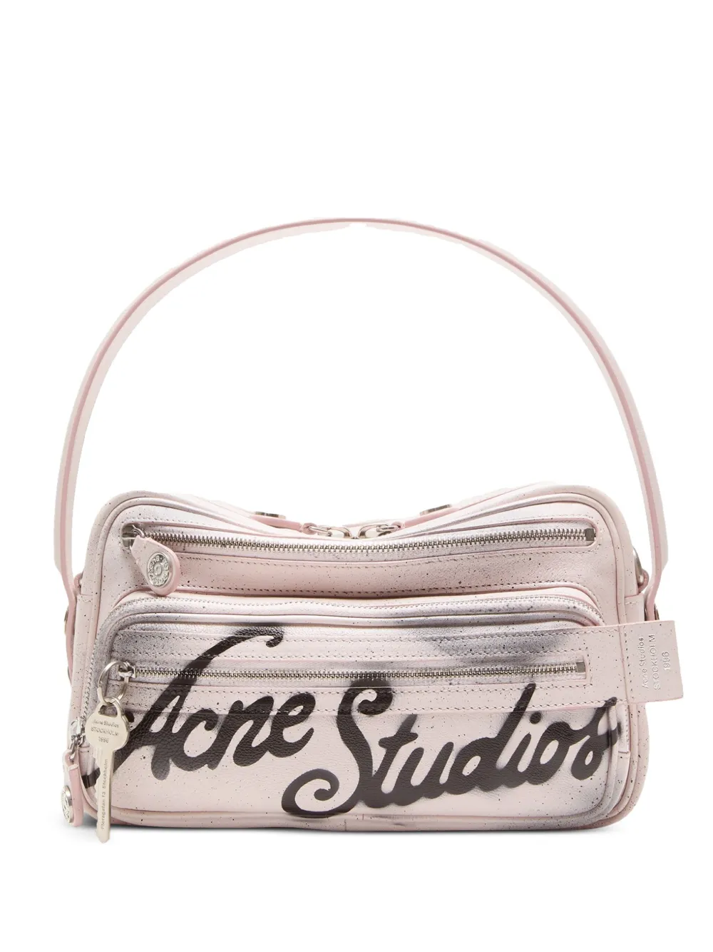 Acne Studios Schoudertas met logoprint Roze