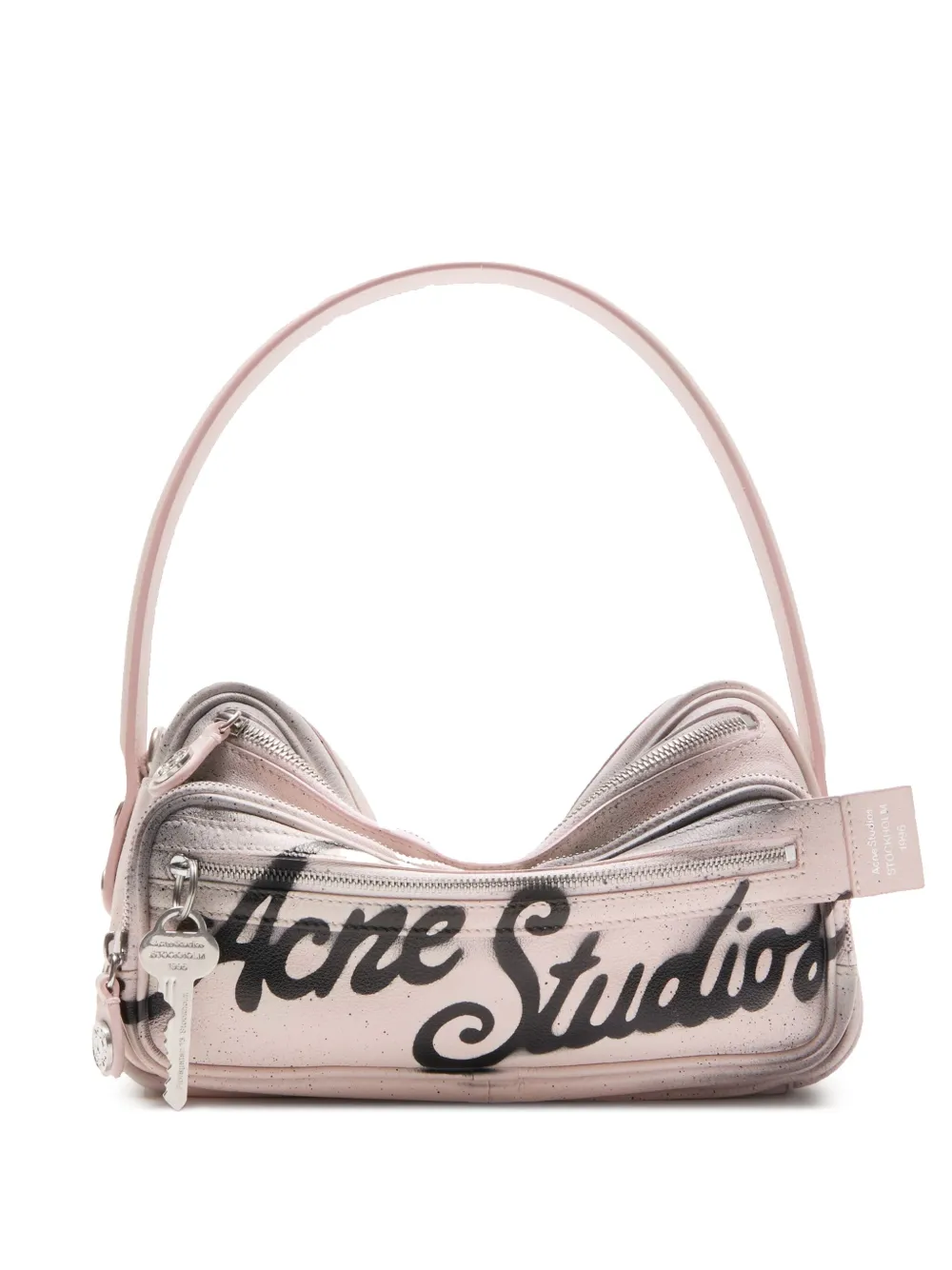 Acne Studios Schoudertas met logoprint Roze