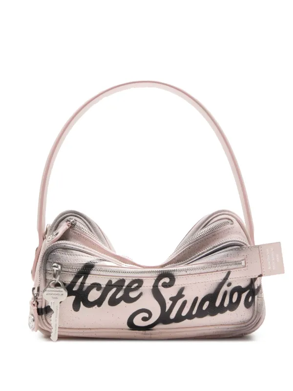 Acne Studios ロゴ ショルダーバッグ | ピンク | FARFETCH JP