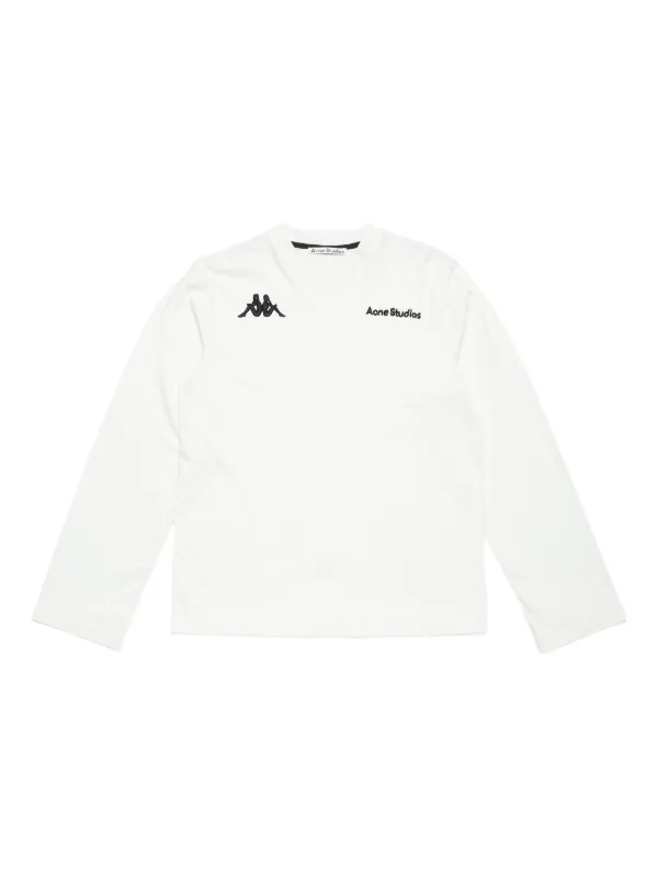 【数量限定】 t-shirt Logo Kappa x Studios Acne | FARFETCH | White トップス