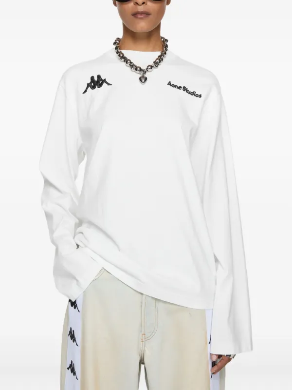 Acne Studios x Kappa Logo t-shirt | White | FARFETCH UZ