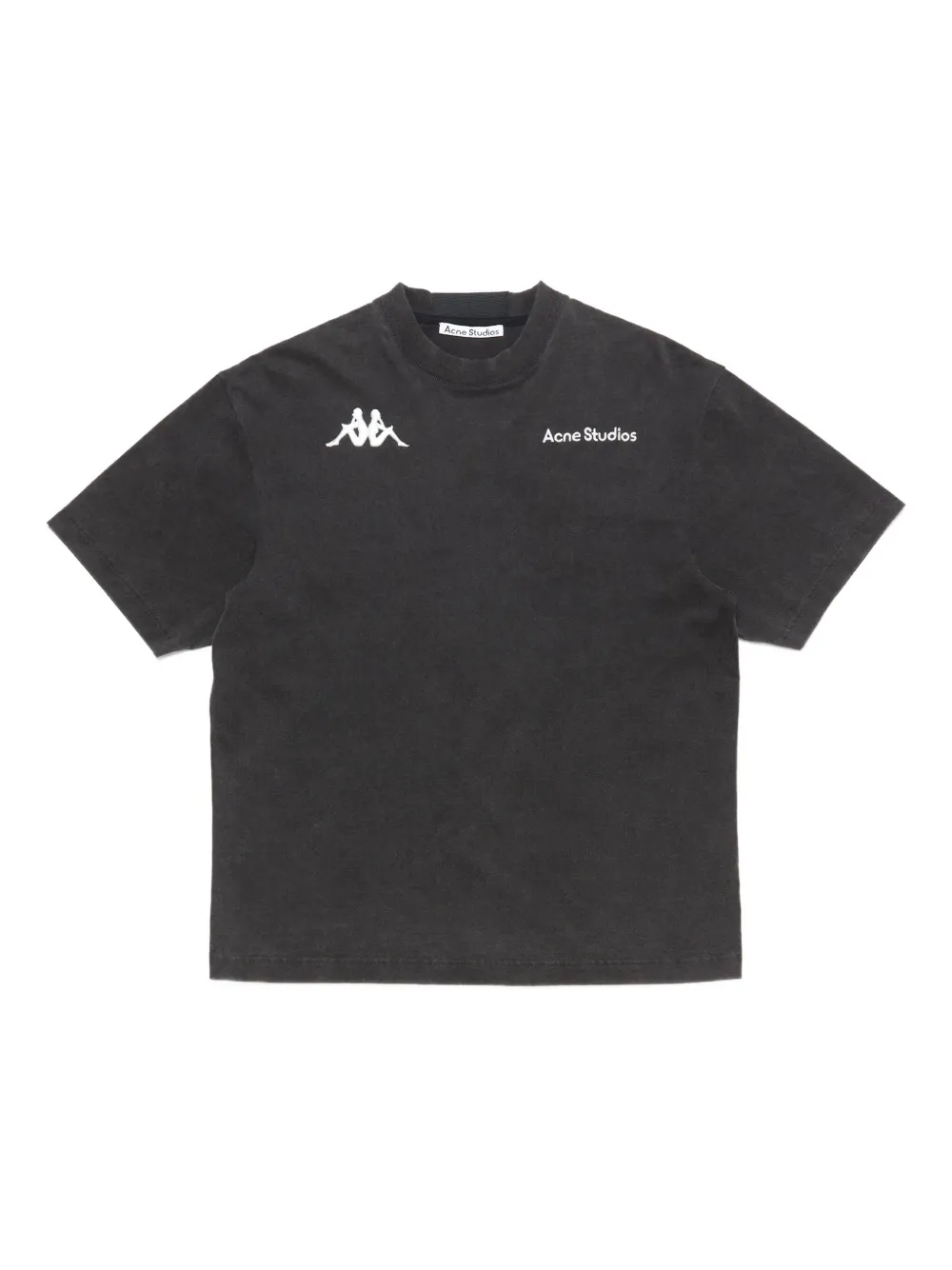 Acne Studios x Kappa T-shirt met logo Zwart
