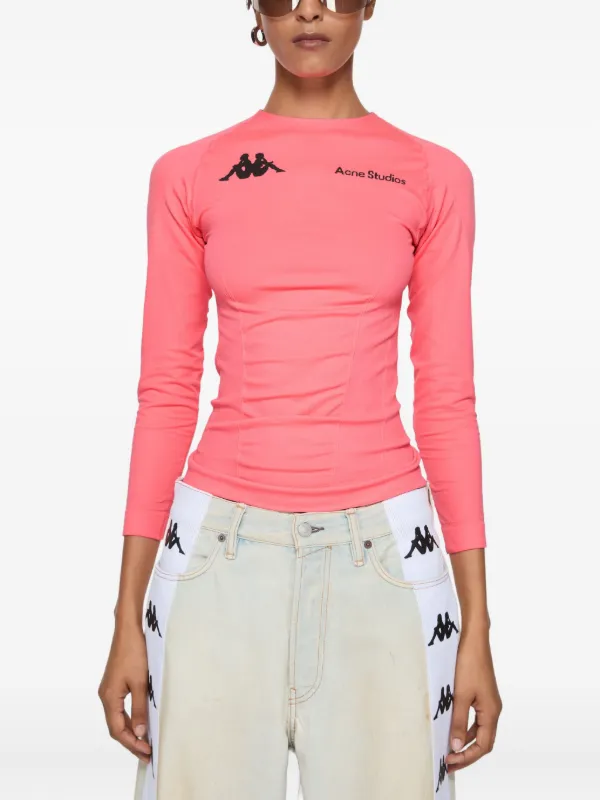 Acne Studios x Kappa Logo t-shirt | Pink | FARFETCH