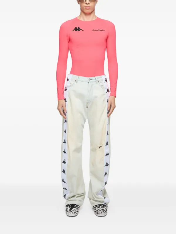 Acne Studios x Kappa Logo T-shirt Lサイズ Acne Studios x Kappa Logo t-shirt | White | FARFETCH