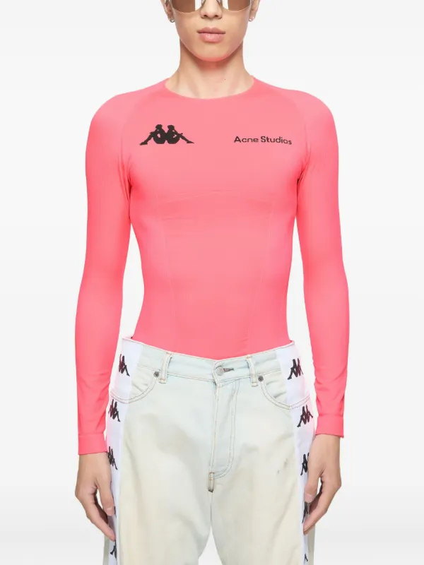 Acne Studios x Kappa Logo t-shirt | Pink | FARFETCH