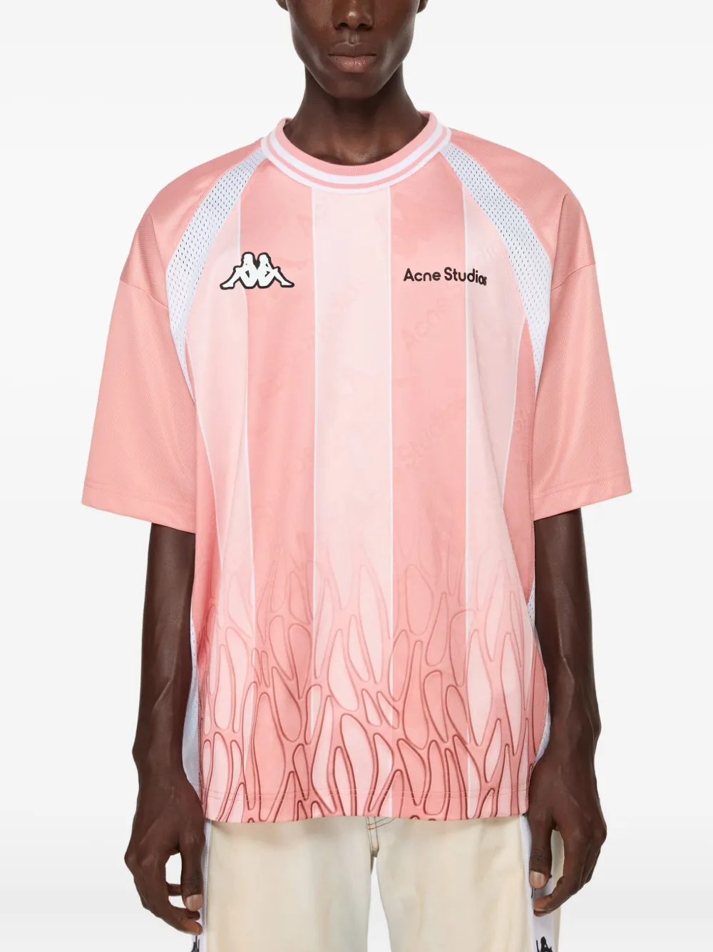 Acne Studios x Kappa T-shirt met logo Roze