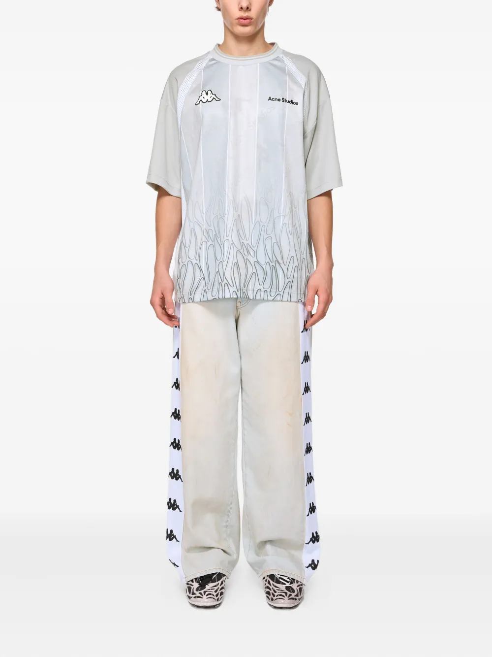 Acne Studios x Kappa T-shirt met logo Grijs