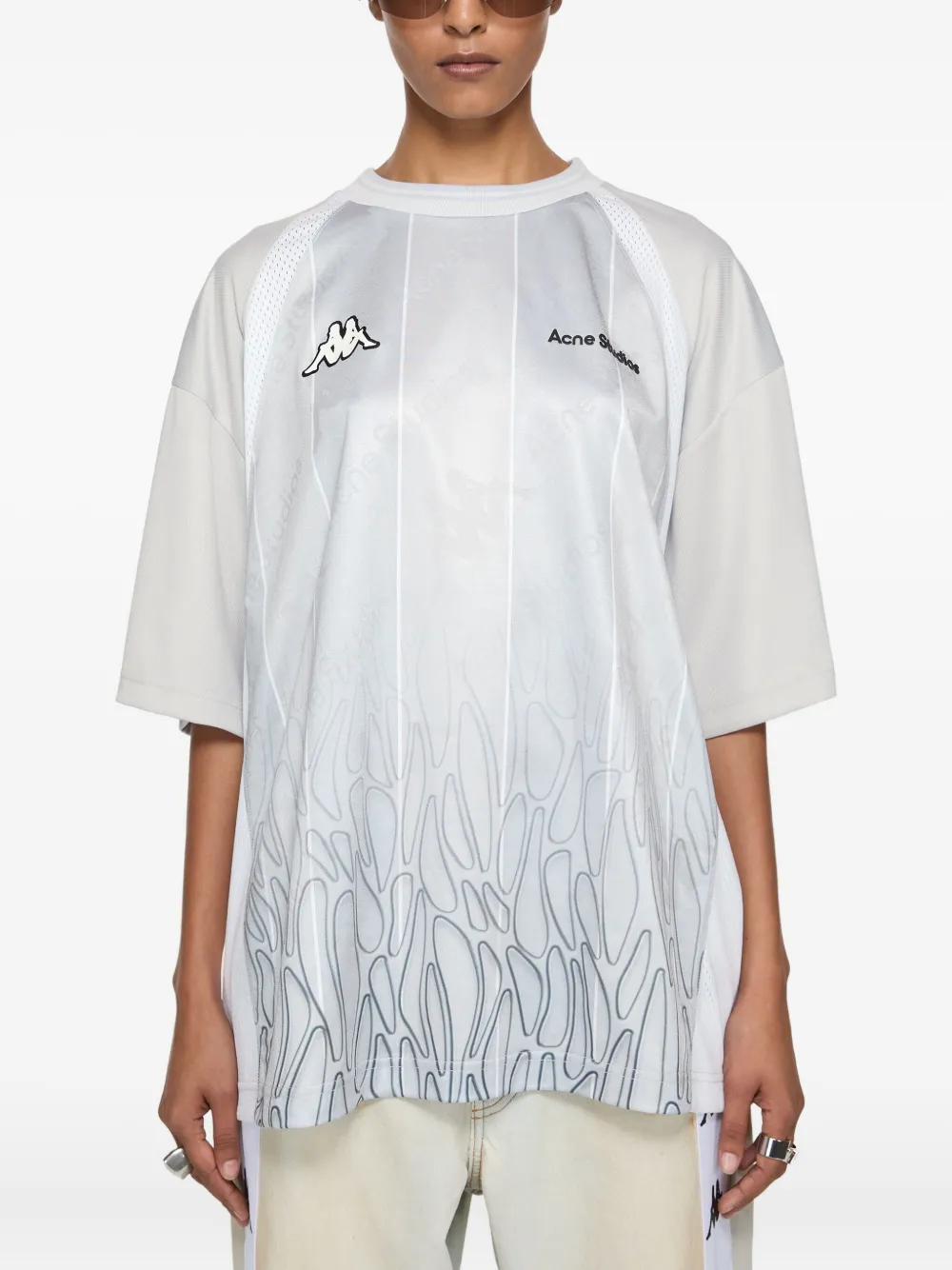 Acne Studios x Kappa T-shirt met logo Grijs