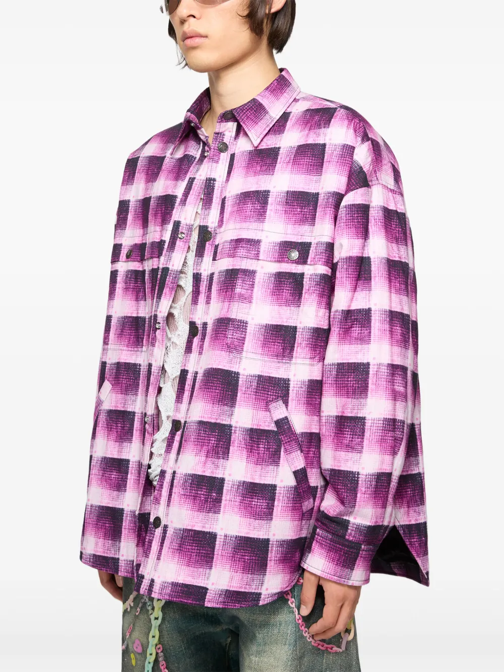 Acne Studios Geruit overhemd Roze