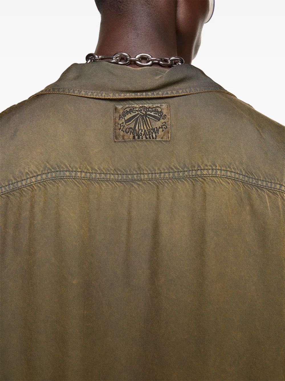 Acne Studios Overhemd met vervaagd effect Groen