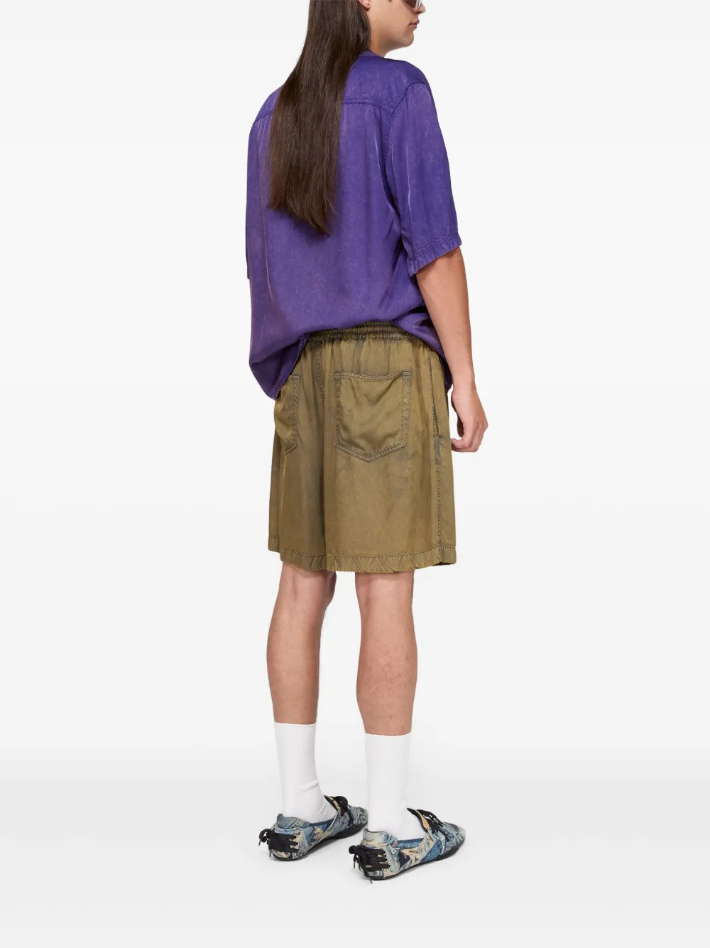Acne Studios Zwembroek met logopatch Groen