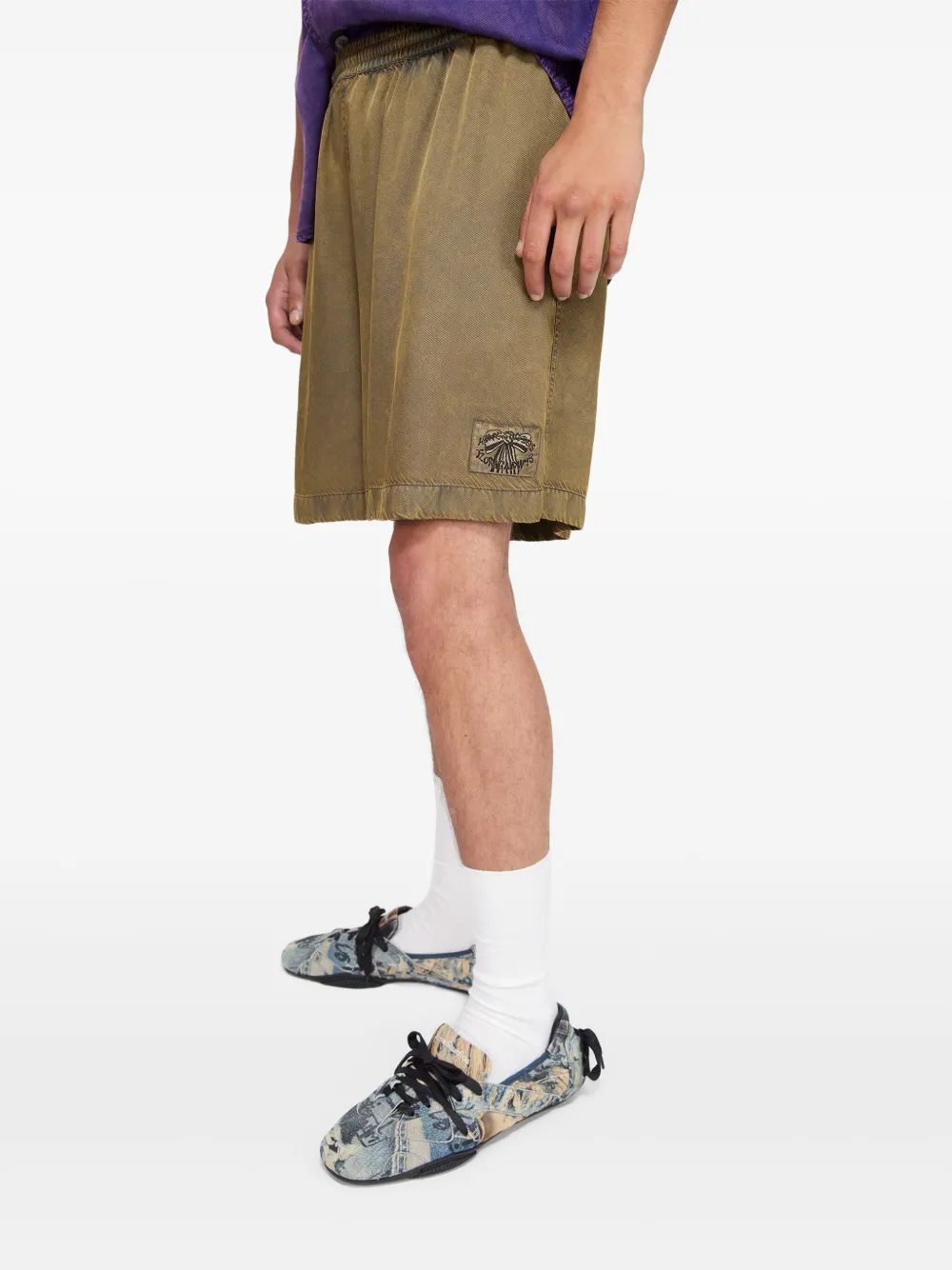 Acne Studios Zwembroek met logopatch Groen
