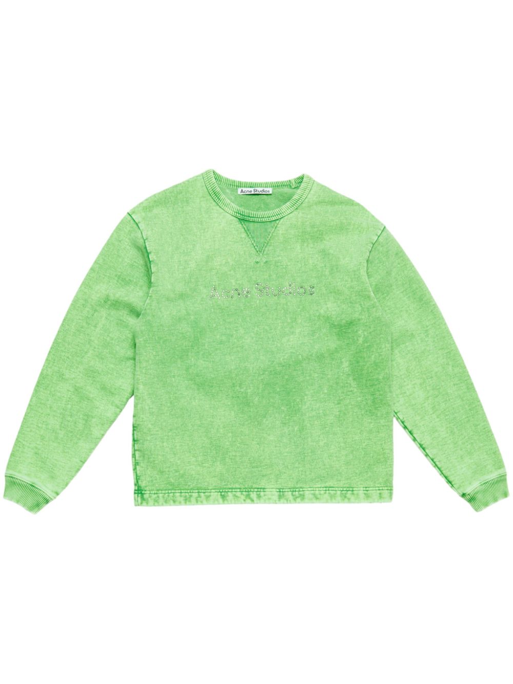 Acne Studios Sweater met logo van studs Groen