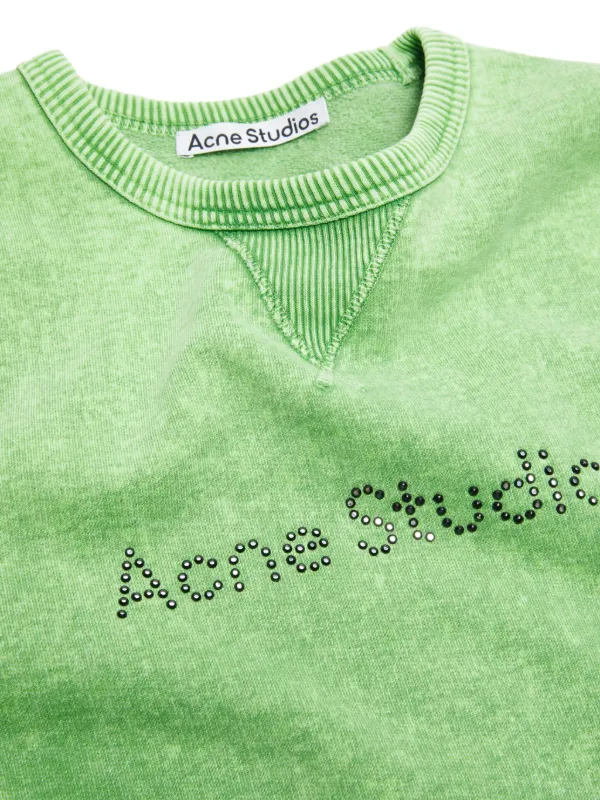 Acne studious クロップト スウェットdusty green 新品 Acne studious クロップト スウェットdusty green 新品