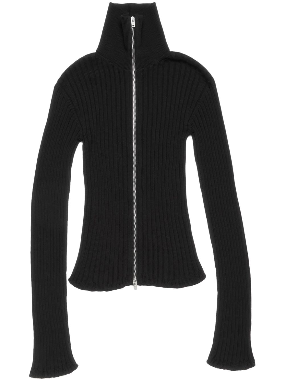 zip-up cardigan