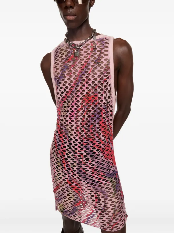 Acne Studios Mesh Tank Top Pink FARFETCH IN - Main Image