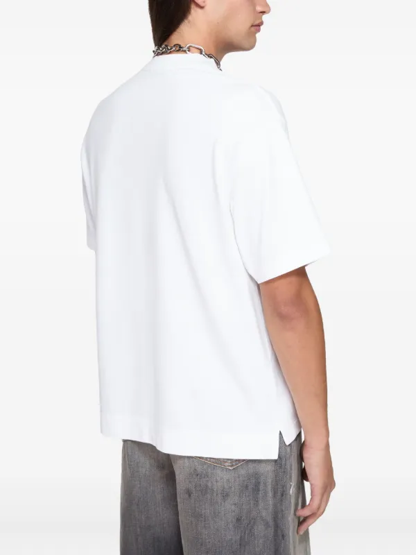 Acne Studios logo-embroidered T-shirt | White | FARFETCH