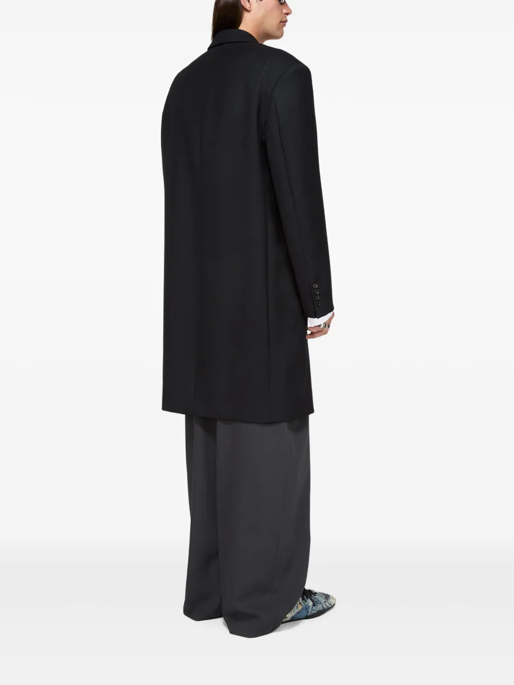 Acne Studios Jas met enkele rij knopen Zwart