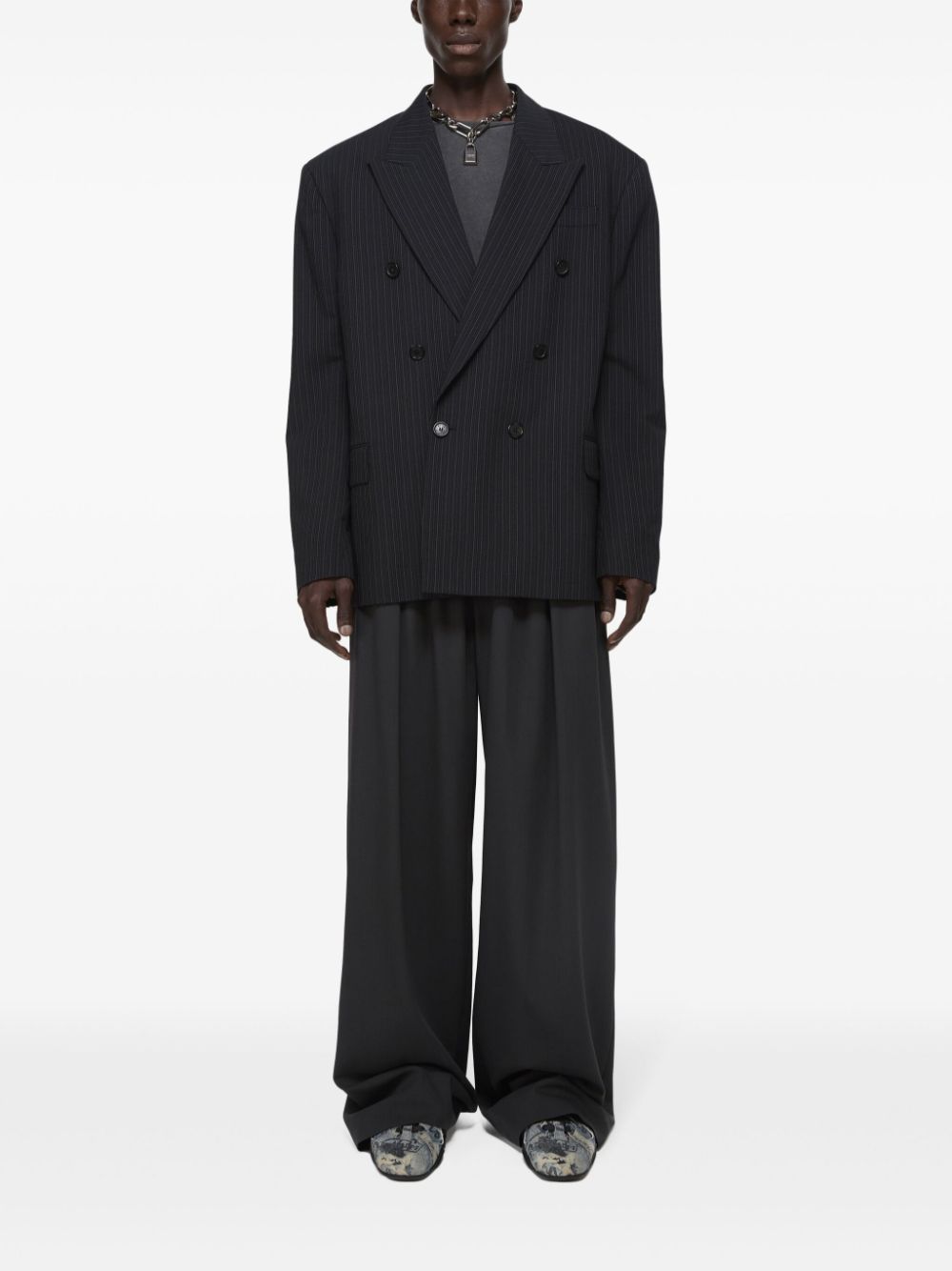 Acne Studios pinstriped blazer - Black