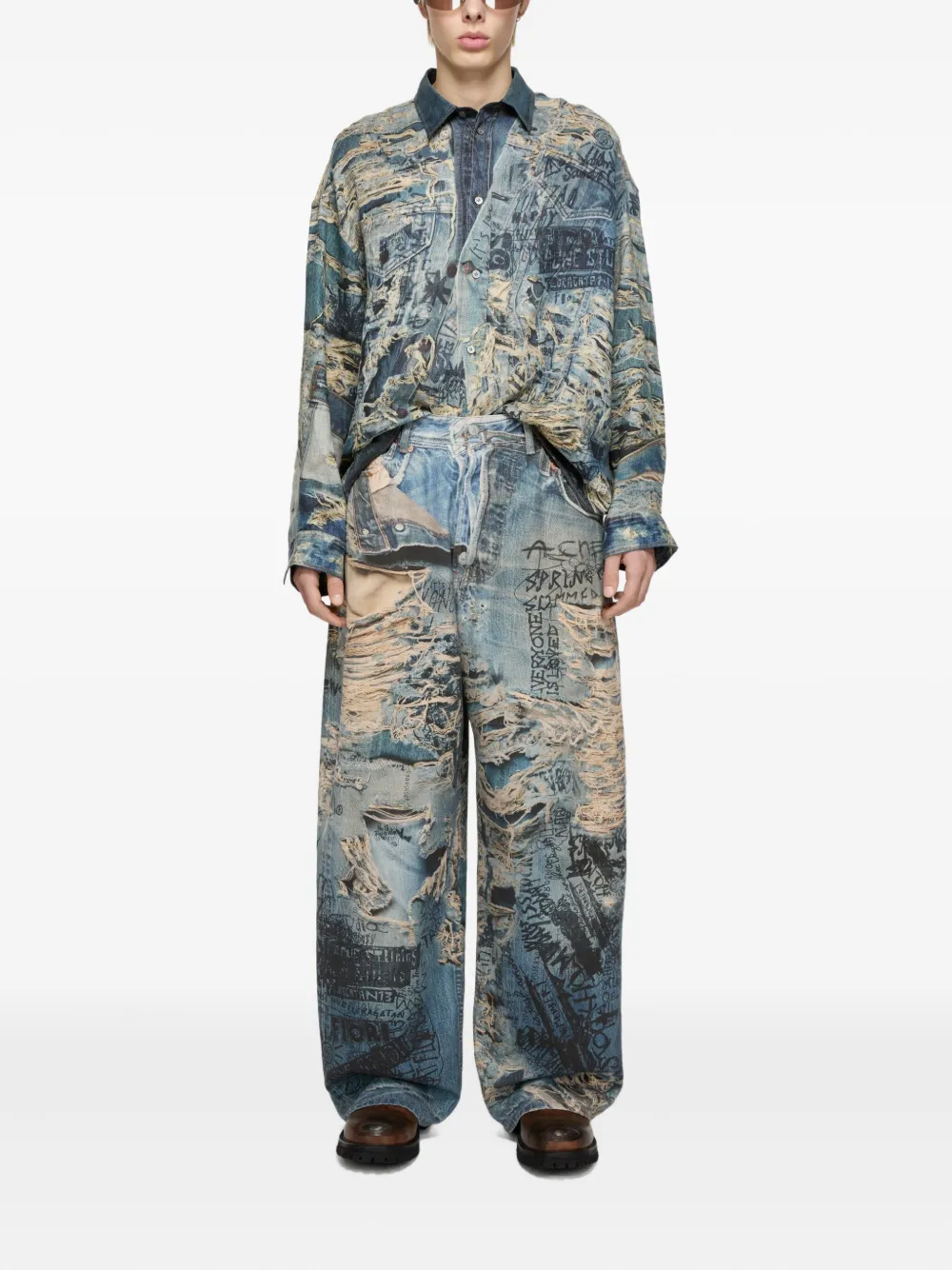 Acne Studios wide-leg jeans - Blauw