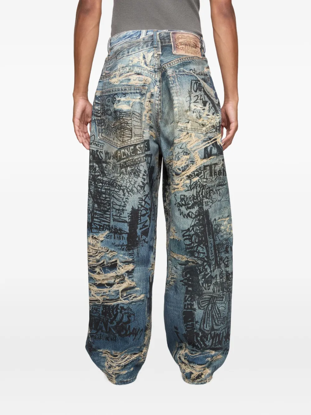 Acne Studios Jeans met wijde pijpen Blauw