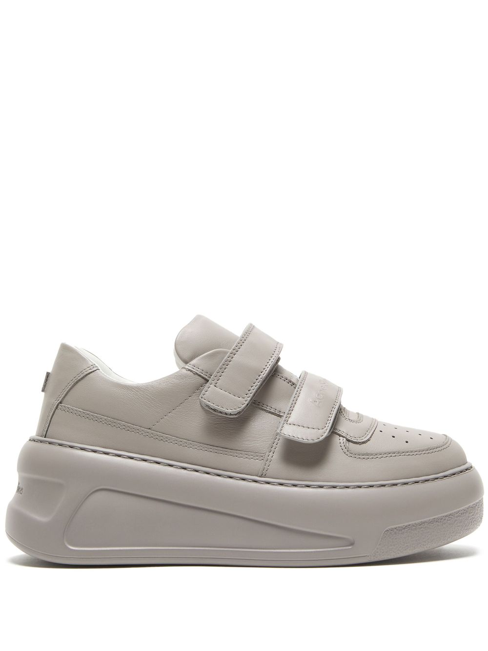 Acne Studios Leren sneakers met plateauzool Grijs