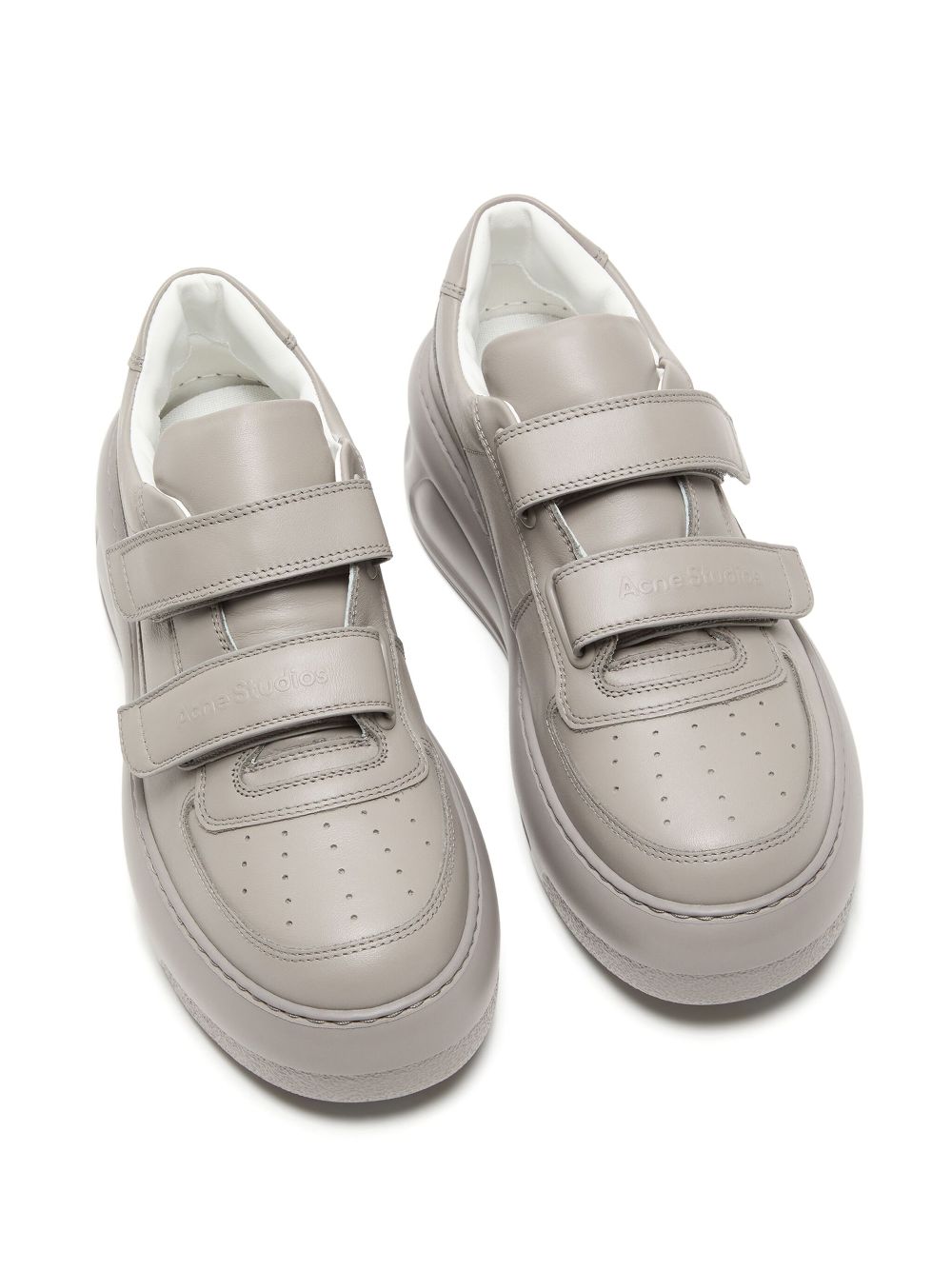 Acne Studios Leren sneakers met plateauzool - Grijs