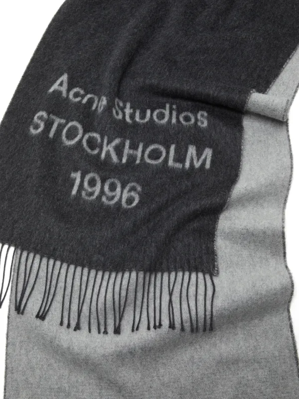 【Acne Studios】ロゴウールスカーフ Acne Studios - ロゴウールスカーフ - ライトグレーメランジ