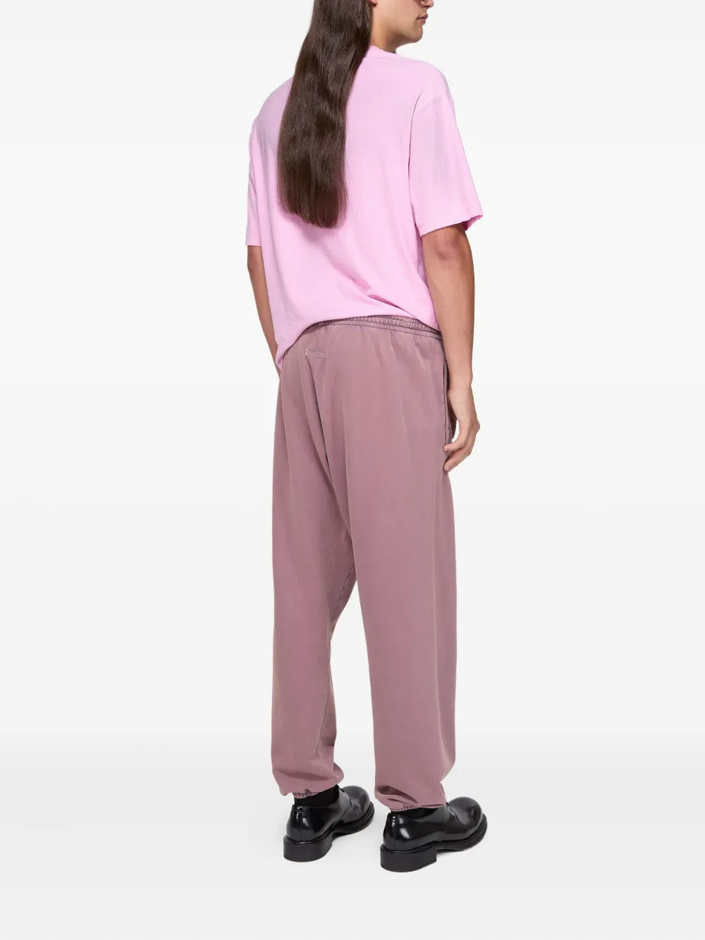 Acne Studios Trainingsbroek met geborduurd logo Roze