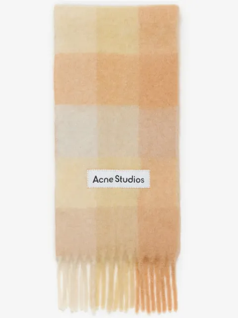Acne Studios logo-appliqué checked scarf