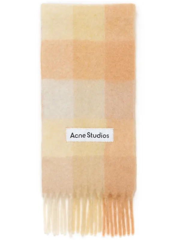Acne Studios チェック スカーフ | ニュートラル | FARFETCH JP