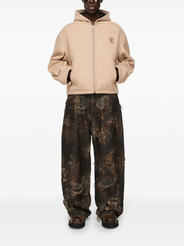 Acne Studios フーデッド ジャケット | ニュートラル | FARFETCH JP