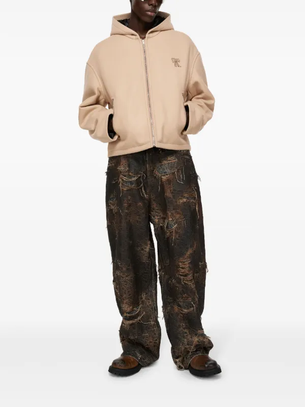 Acne Studios フーデッド ジャケット | ニュートラル | FARFETCH JP Acne Studios フーデッド ジャケット | ニュートラル | FARFETCH JP