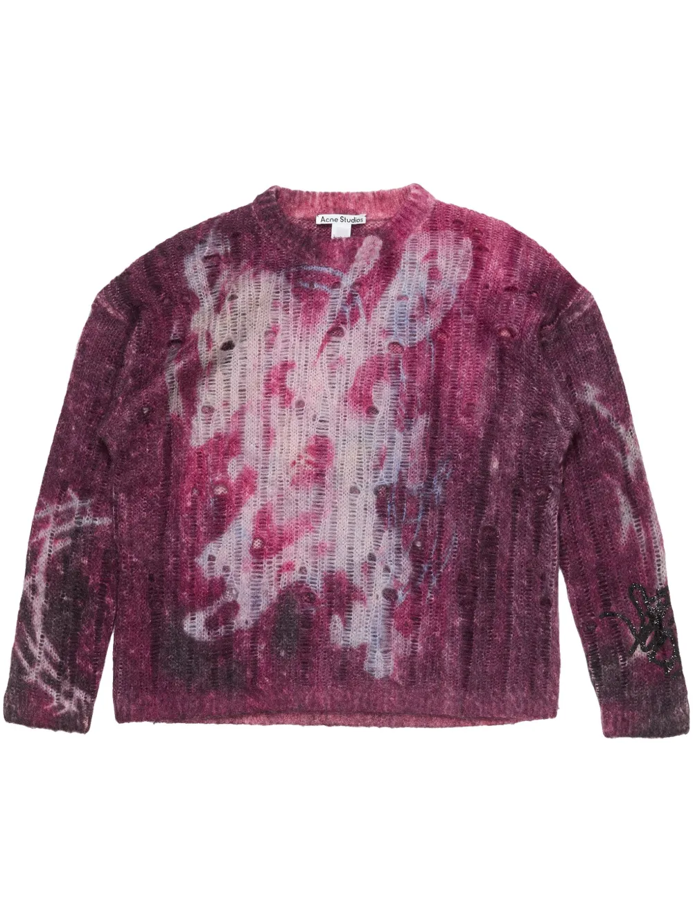Acne Studios Intarsia gebreide trui Paars
