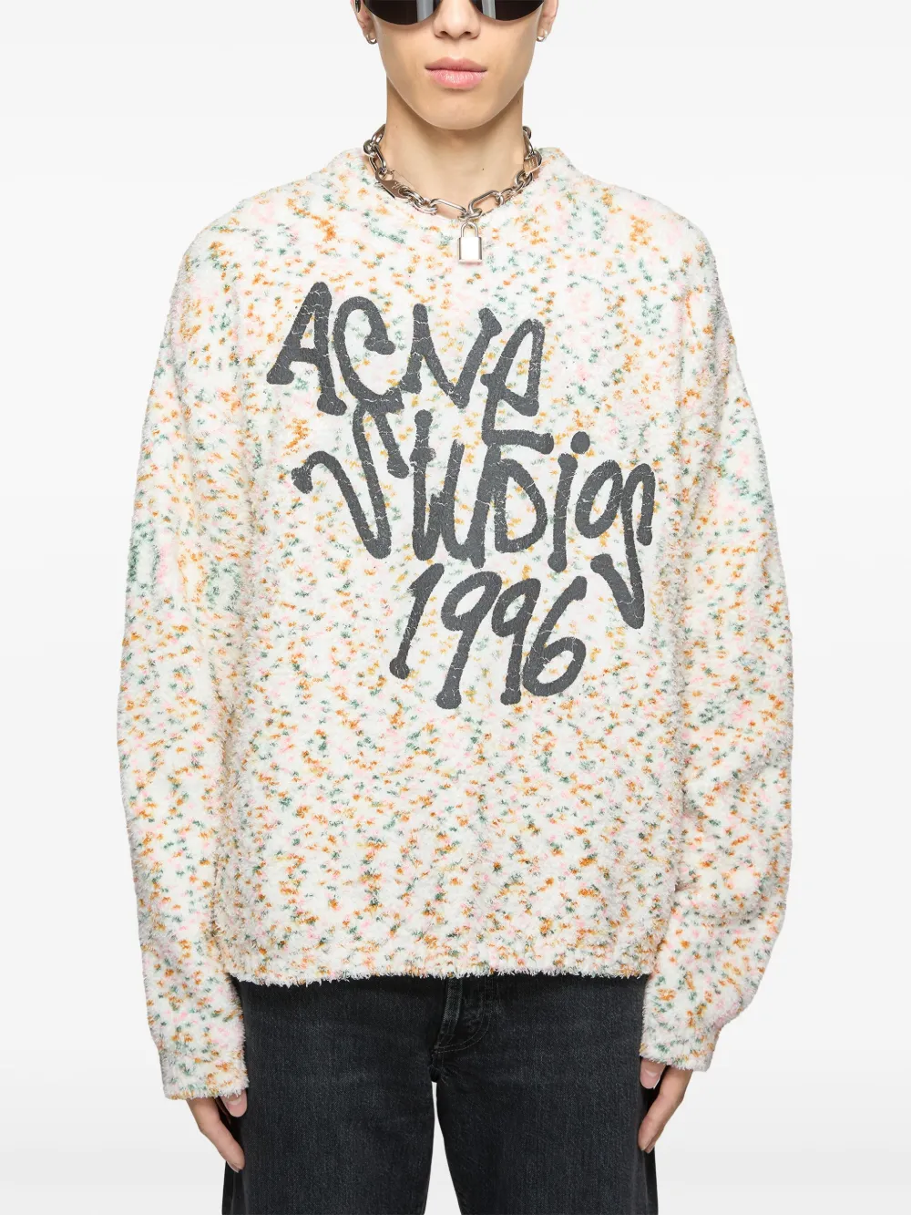 Acne Studios Sweater met print Beige