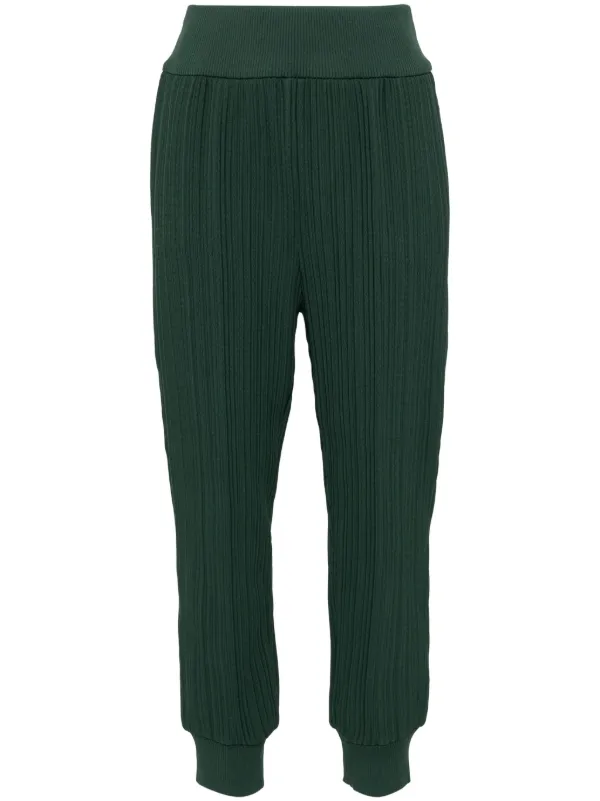 Pleats Please Issey Miyake クレープ ニットパンツ | グリーン