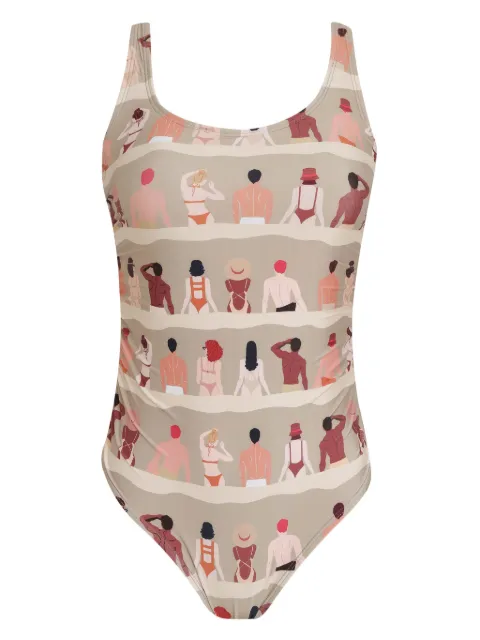 Amir Slama graphic-print swimming suit