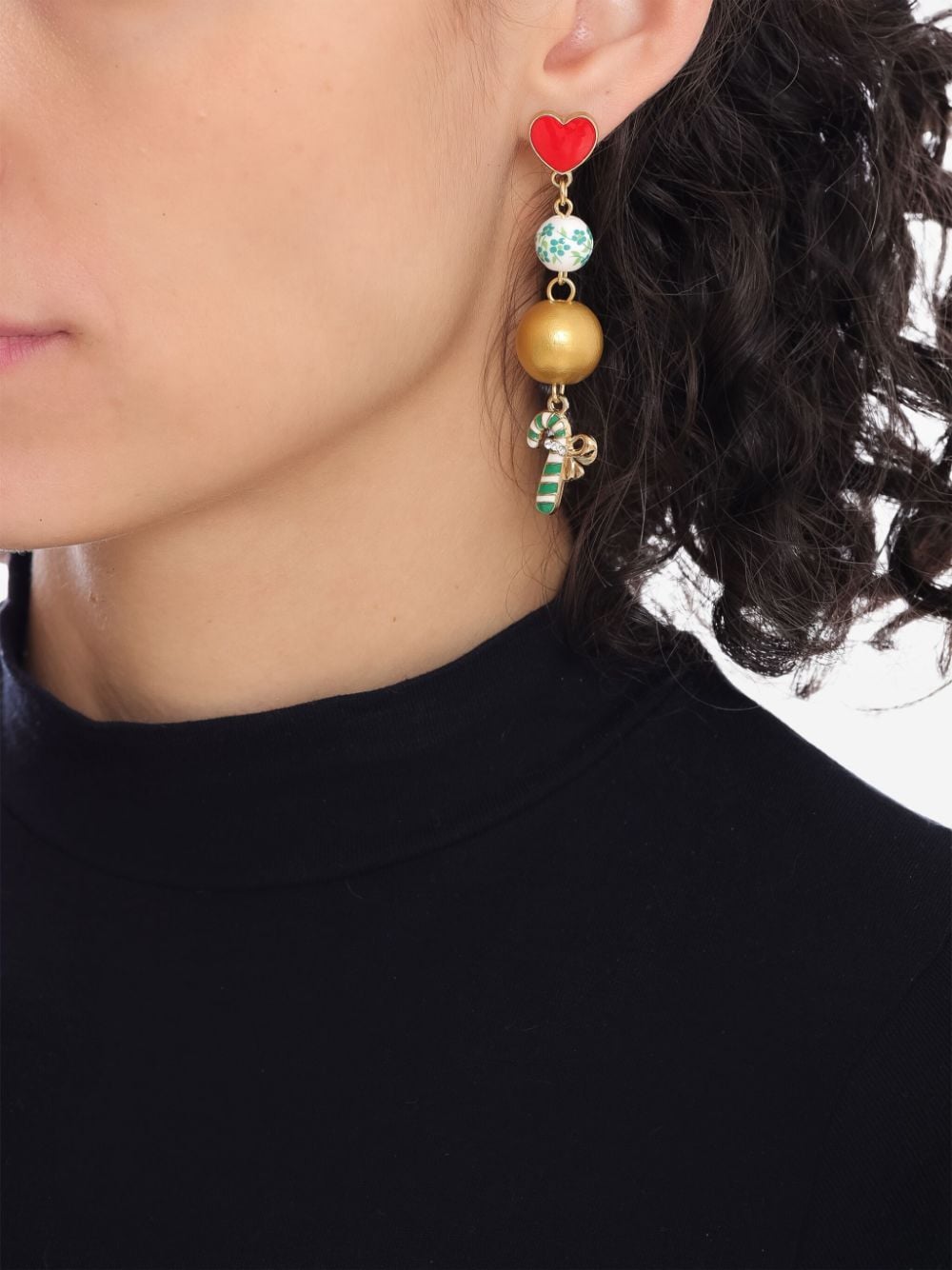 Shop Amir Slama Christmas-motif Earrings In Gold