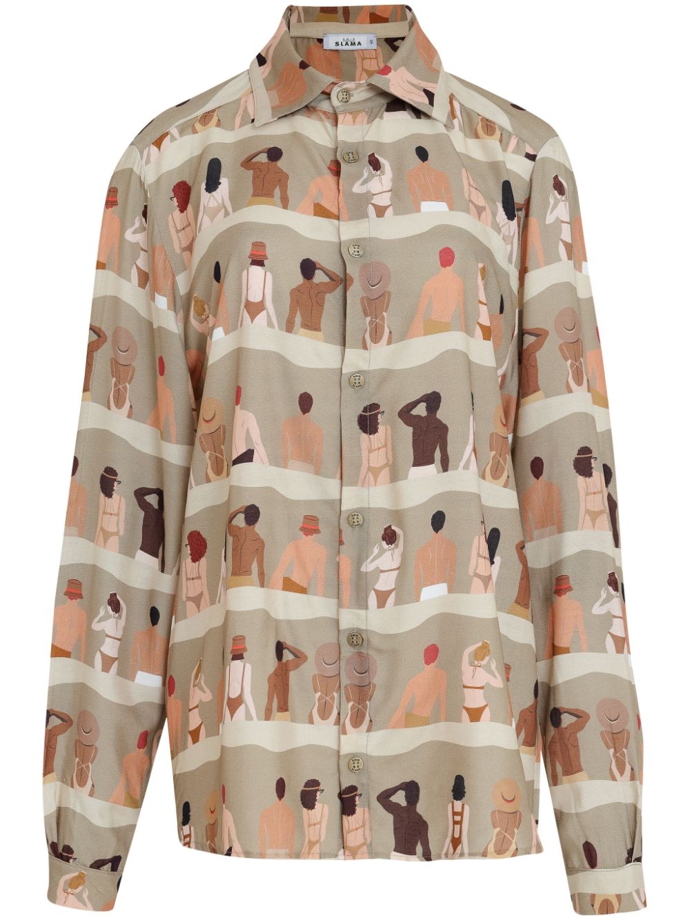 Amir Slama Graphic-print Shirt In Neutrals