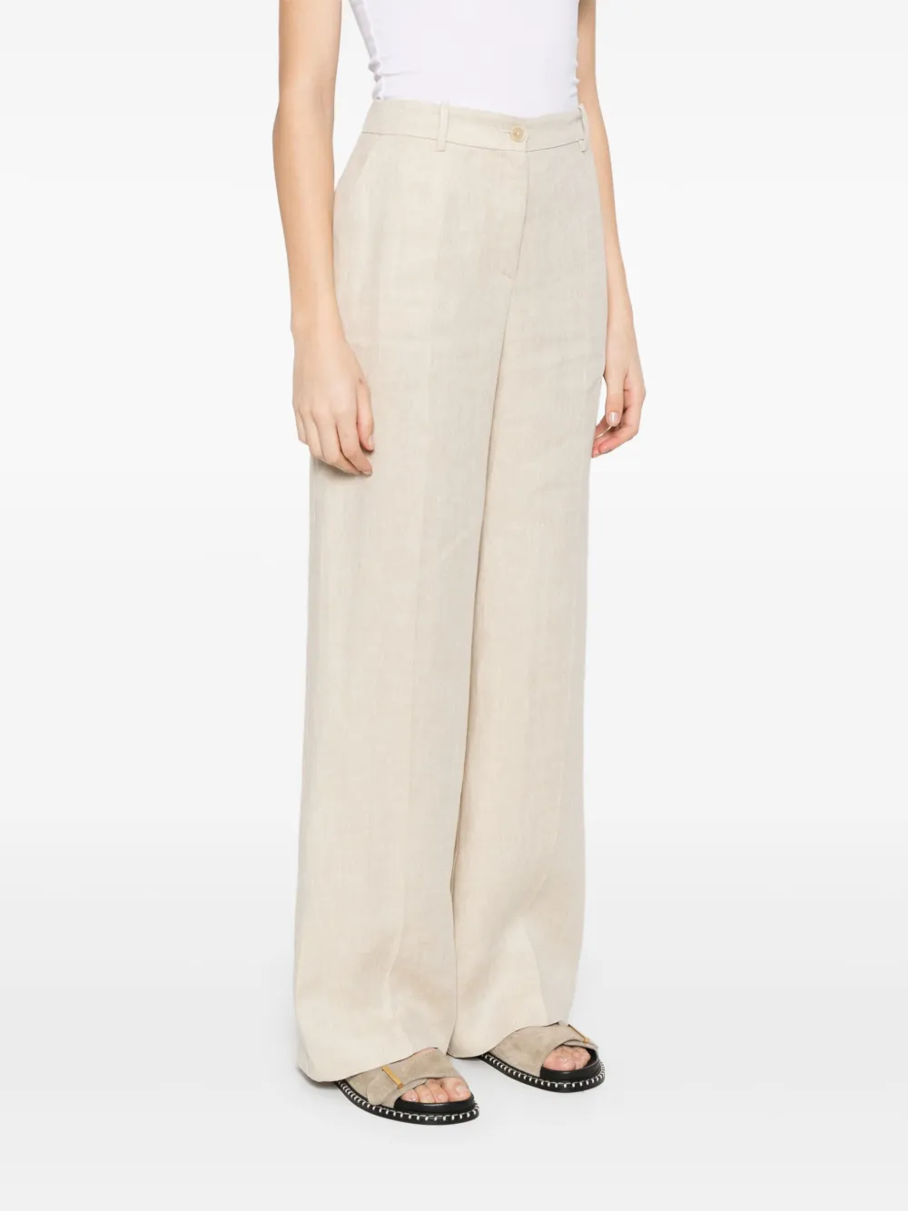 P.A.R.O.S.H. Linnen broek Beige